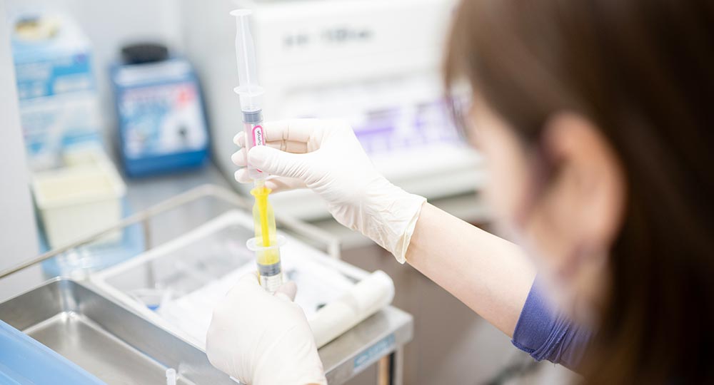 PRP療法の実施